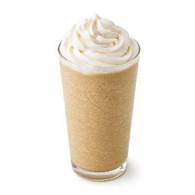 Corner Bakery Cafe Frozen Beverages 16 Oz. Caramel Frappe with Whipped Cream