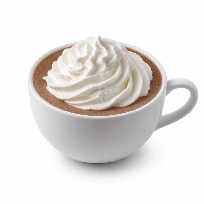 Corner Bakery Cafe Hot Beverages 12 Oz. Truffle Chocolate with Whipped Cream Whole