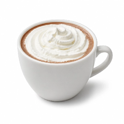 Corner Bakery Cafe Hot Beverages 16 Oz. Truffle Chocolate with Whipped Cream Whole