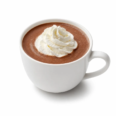 Corner Bakery Cafe Hot Beverages 20 Oz. Truffle Chocolate with Whipped Cream Nonfat