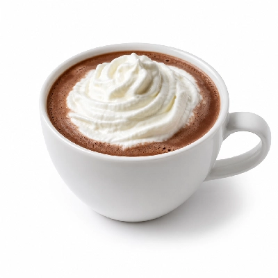 Corner Bakery Cafe Hot Beverages 20 Oz. Truffle Chocolate with Whipped Cream Whole