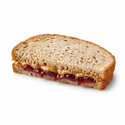 Corner Bakery Cafe Kids' Menu Peanut Butter and Jelly Sandwich on Harvest Bread Half