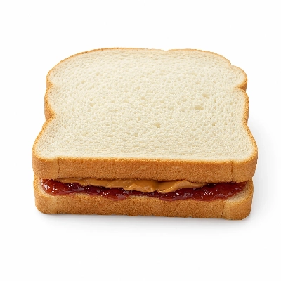 Corner Bakery Cafe Kids' Menu Peanut Butter and Jelly Sandwich Whole