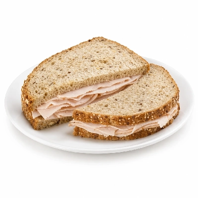 Corner Bakery Cafe Kids' Menu Turkey Sandwich on Harvest Bread Half
