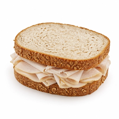 Corner Bakery Cafe Kids' Menu Turkey Sandwich on Harvest Bread Whole