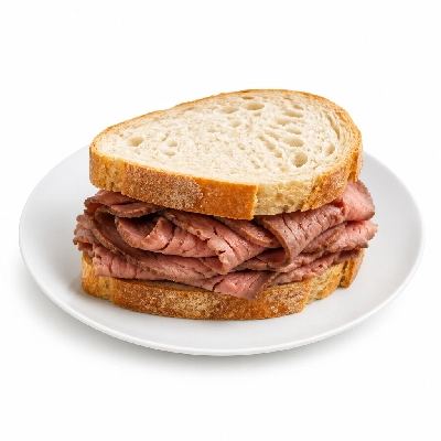 Corner Bakery Cafe Mom's Sandwiches Roast Beef on Sourdough Bread Whole