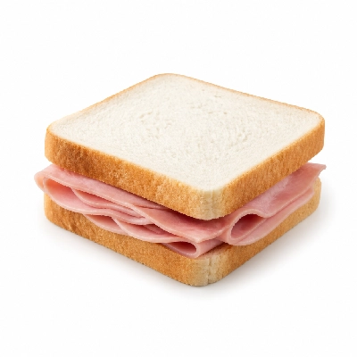 Corner Bakery Cafe Mom's Sandwiches Smoked Ham on White Bread Half