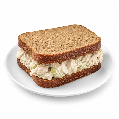 Corner Bakery Cafe Sandwiches DC Chicken Salad on Steakhouse Rye Bread Half