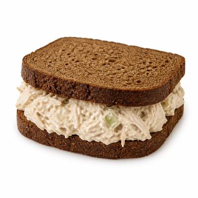 Corner Bakery Cafe Sandwiches DC Chicken Salad on Steakhouse Rye Bread Whole