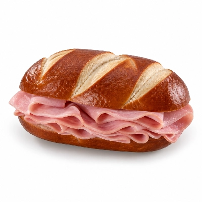 Corner Bakery Cafe Sandwiches Ham on Pretzel Bread Whole