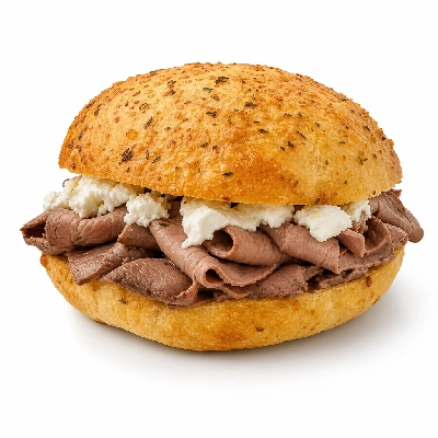 Corner Bakery Cafe Sandwiches Roast Beef & Goat Cheese on Potato Thyme Whole