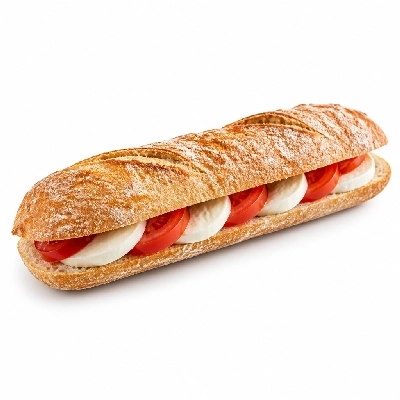 Corner Bakery Cafe Sandwiches Tomato Mozzarella on Ciabatta Ficelle Bread Whole