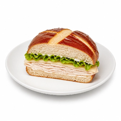Corner Bakery Cafe Sandwiches Turkey on Pretzel Bread Half