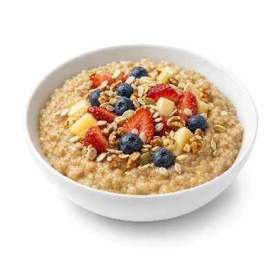 Corner Bakery Cafe Steel Cut Oatmeal with All Toppings