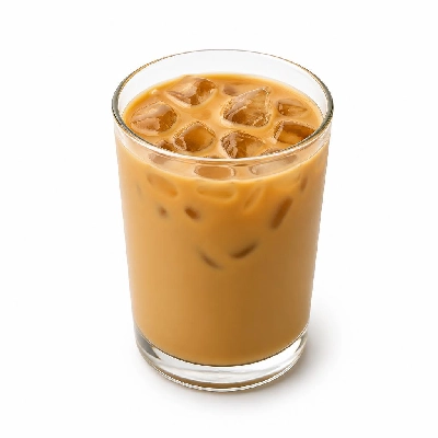 Costa Drinks Coffee Iced Caramel Latte Made with Soya Milk Medio