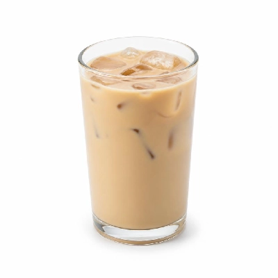 Costa Drinks Coffee Iced Hazelnut Latte Made with Soya Milk Medio