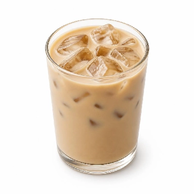 Costa Drinks Coffee Iced Vanilla Latte Made with Skimmed Milk Medio
