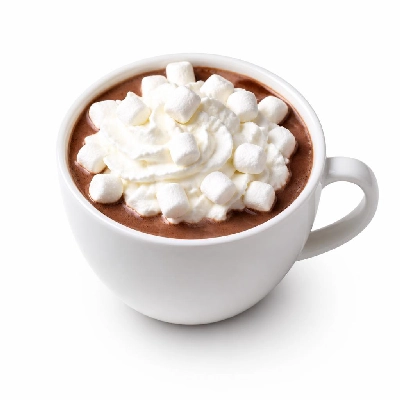 Costa Drinks Hot Chocolate with Marshmallows & Whipped Cream Made with Skimmed Milk Medio
