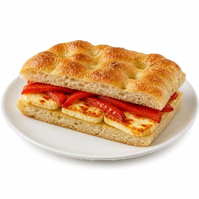 Costa Halloumi & Roasted Pepper Focaccia