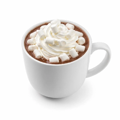 Costa Hot Chocolate with Marshmallows and Whipped Cream Made with Skimmed Milk Massimo Dine In