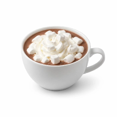 Costa Hot Chocolate with Marshmallows and Whipped Cream Made with Soya Milk Massimo Dine In
