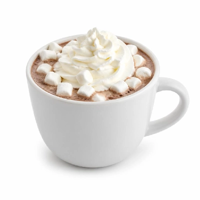 Costa Hot Chocolate with Marshmallows and Whipped Cream Made with Soya Milk Primo Dine In