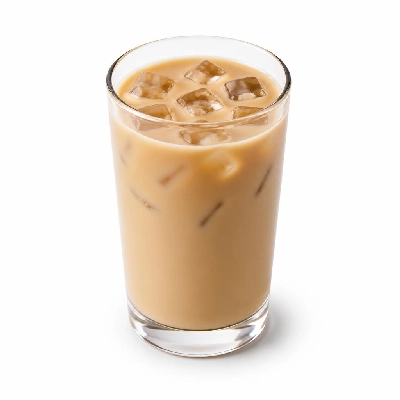 Costa Poured over Ice Caramel Latte Cooler Made with Soya Milk Primo Both