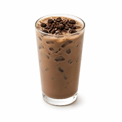 Costa Poured over Ice Double Choc Cookie Mocha Cooler Made with Soya Milk Medio Both