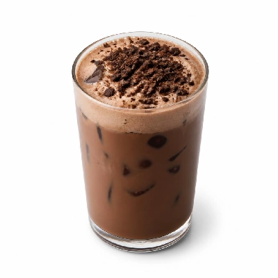 Costa Poured over Ice Double Choc Cookie Mocha Cooler Made with Soya Milk Primo Both