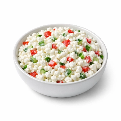 Cheese cottage lowfat 1% milkfat with vegetables