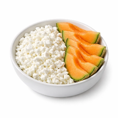 Cottage Cheese with Cantaloupe