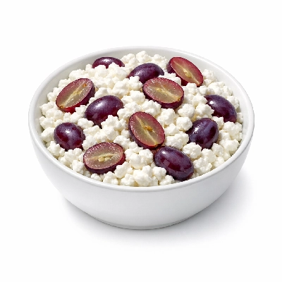 Cottage Cheese with Grapes