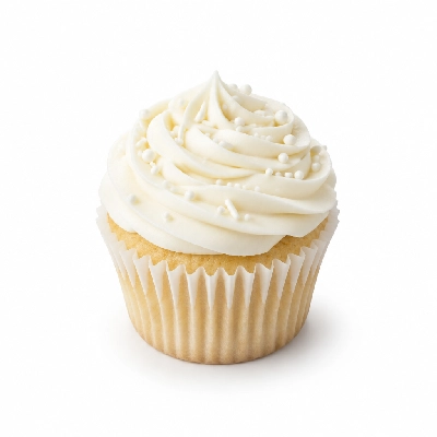 Country Buffet Decorated White Cupcake