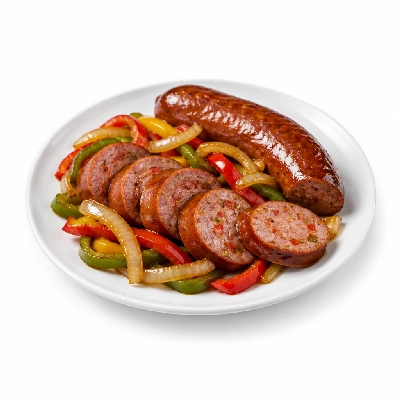Country Buffet Entrees BBQ Smoked Sausage with Peppers & Onions