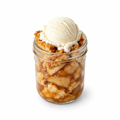 Country Pride Apple Pie à La Mode in Mason Jar