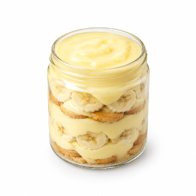 Country Pride Banana Pudding in a Mason Jar