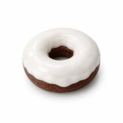 Country Pride Frosted Chocolate Donut (White Icing)
