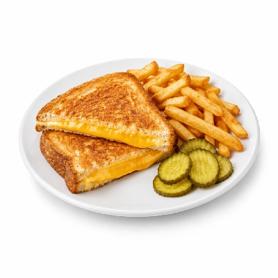 Country Pride Grilled Cheese with Fries and Pickle Chips