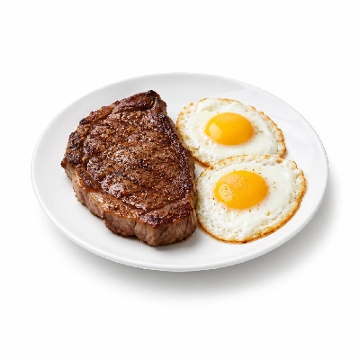 Country Pride Sirloin Steak and Eggs