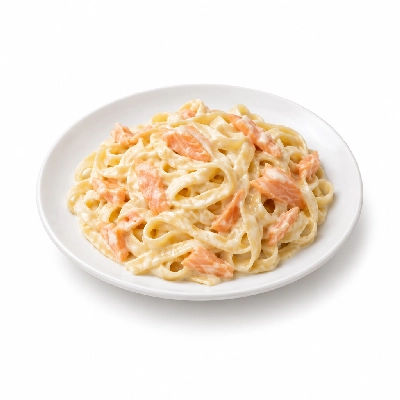Country Pride Smoked Salmon Pasta Alfredo