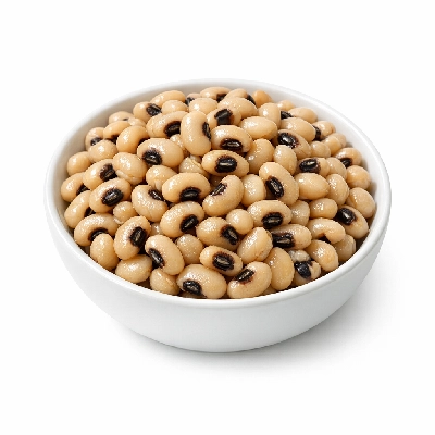 Cowpeas blackeyes immature seeds cooked boiled drained without salt