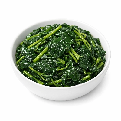 Cowpeas leafy tips cooked boiled drained without salt