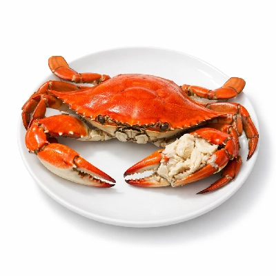 Crab blue cooked moist heat