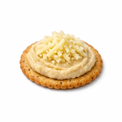 Crackers with Hummus & Cheese