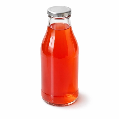 Cranberry-apricot juice drink bottled