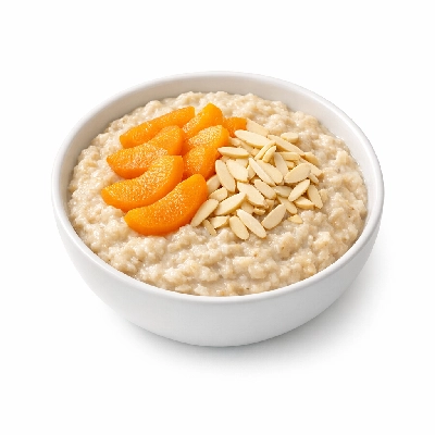 Creamy Oatmeal with Apricots & Almonds