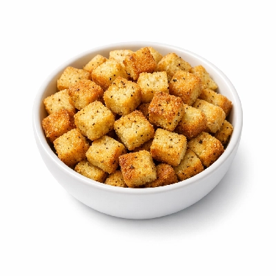 Croutons seasoned