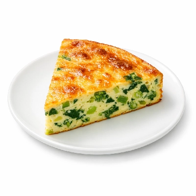 Crust-less Veggie Quiche, Avocado & Melon