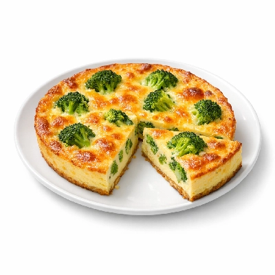 Crustless Cheesy Broccoli Quiche