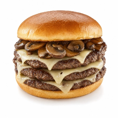 Culver's Butterburgers Mushroom & Swiss Triple